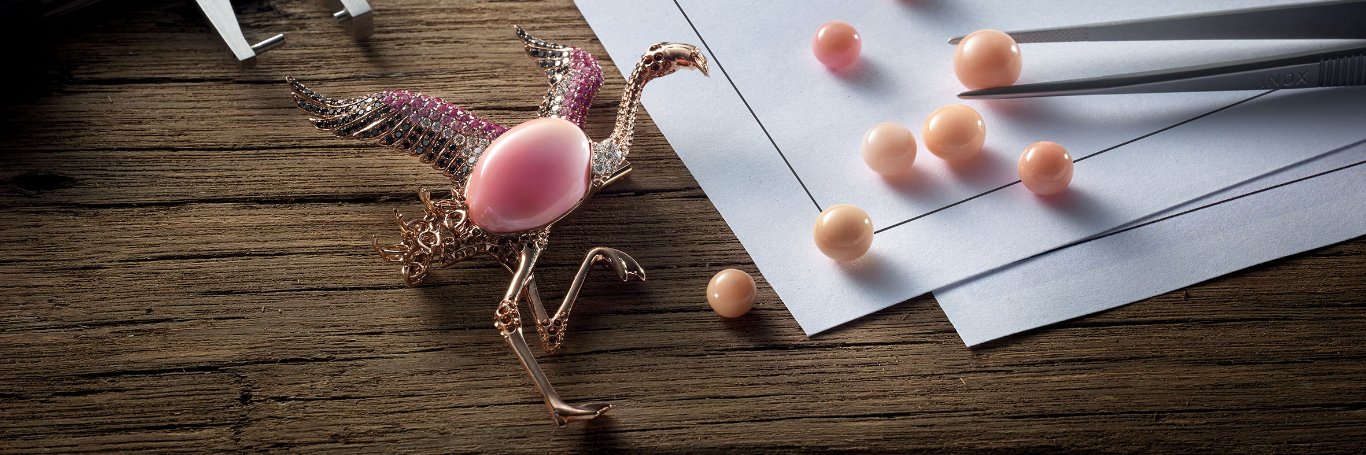 High Jewellery By DeGem Malayia featuring Conch Pearl Brooch